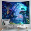 Gobeliny boho dekoracje domowe dekoracje domowe Zamek Tobestry bajki Trippy kolorowy motyl na ścianę wiszącym fantasy Mural