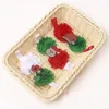 16001 Europa Mode Säugling Baby Weihnachten Stirnbänder Kinder Blume Santa Claus Baum Hut Handschuhe Haarband Kinder Kopfbedeckungen Haar-accessoire