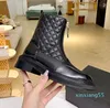 Bottes en cuir grossier Chaussures de créateurs d'hiver Designer Talons avec boîte