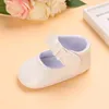 First Walkers 2022 Baby Girl Cotton Princess Shoes Retro Spring Autumn Toddlers Prewalkers Pu Infant Soft Bottom 0-18M