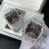 Luxe horloges voor heren mechanisch horloge Rm011 Zwitsers automatisch uurwerk Saffierspiegel rubberen band Zwitsers merkontwerper sporthorloge