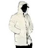 Men's Down Winter Parkas Men Big Pocket Night Reflective Trend Thicken Keep Warm Fashion Streetwear High Quality Male