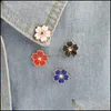 Pins Brooches Flower Dark Blue White Black Red Pink Pretty Five Petals Personality Ornament Brooch Lapels Combination 237 W2 Drop D Dhvsz