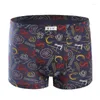 Unterhosen 4 stücke Herren Unterwäsche Boxer Shorts Casual Modal Eis Seide Atmungsaktiv Männlich Gedruckt Weiche Mode Jugend Plus Größe 4XL 5XL