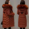 Women's Down Parkas 5XL Fur Hooded Padded Winter Puffer Autumn Warm Jacket Long Female Coat Women Tops Loose Fashion Parka Coats Outerwear Snow Wear T221011