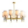 Pendant Lamps Chinese Style Living Room Chandelier Dining Bedroom Simple And Creative Copper Lamp