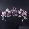 Bijoux de cheveux de mariage luxe baroque cristal cristal perle couronne de mari￩e diad￨me magnifique diad￨me pour le bandeau de mari￩e acces otewa