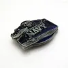 B￤lten Western Cowboy Navy Scratch Resistant Zink Eloy Personlighet Casual Belt Buckle Men and Women samma stil