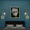 Modern LED Corridor Wall Lamp 2 Heads Glass Design Bedroom Bedside Sconces Crystal Porch Mirror Front Hallway Bracket light