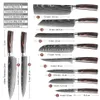 Selling Chef knife Set Laser Damascus Pattern Kitchen Knives Sharp Japanese Santoku Knife Cleaver Slicing Utility Knife drop shipp265g