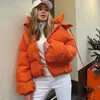 Women's Down Parkas Autumn Winter Y2K överdimensionerad bubbla beskuren kappa kvinnor 2021 mode långärmad varma jackor parkas casual outwear svart grön t221011