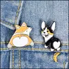 Pins Brooches Customized Brooch Cartoon Enamel Pin Husky Firewood Dog Farting Love Charms Brooches Man Women Fashion Jewelry 1202 D Dhcb9