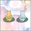 Pins Brooches Selling Cute Cartoon Creative Orange And Blue Cats Stitching Assistant Alloy Enamel Pin Badge Brooch C3 Drop Delivery Dhzcy