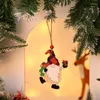 Juldekorationer 2022 Happy Year Decoration M￶nster Tr￤h￤nge Xmas Tree Santa Claus Ornaments H￤ngen f￶r hemmet