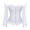 Bustiers Corsets Femme épaules dénudées Sexy gothique dentelle florale surbuste Corset gaine amincissante Corselet grande taille rouge noir blanc