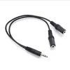 3.5mm Audio Cables Headphone Aux Y Splitter Adapter Earphone Converter 1 Male to 2 Female Microphone Cord