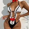 Bras Set Schoolgirl Roleplay Micro Bikini Sexy Lingerie Женщины -заключенные косплей костюм эротическая одежда порно наряды экзотические набор