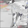 スタッドホワイトゴールドフィルドスクエアジルコンイヤリングパンクスタイルウェディングエンゲージメントジュエリー女性と男性ダイヤモンドイヤリングブリンコ/ブリンコス8mm dhiut