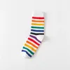 Men's Socks LGBT Funny Stripe Rainbow Novelty Winter Sports Streetwear Skateboard Female Cotton Socks Cute Warm Short Happy Women Men Socks T221011