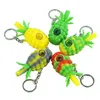 Smoking pipes pineapple mini tobbaco silicone hand pipe 28039039 bubbler spoon with key chain8803497