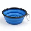 Collapsible Pet Dog Bowls Cat Feeding Bowl Slow Food Water Dish Feeder Silicone Foldable Choke Bowls For Outdoor Travel 20 ColorsYSJ135