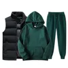 Herrspårar Mens Joggers set eleganta fasta uppsättningar för varma hoodie -tröjor och långbyxa modesportstycke avslappnade män G221011