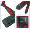 Bow Ties Fashion 7.5cm Cotton Floral Men's Tie Pocket Square And Print Set For Men Wedding Accessories Handkerchief Neck Gift