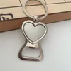 Love Heart Bottle Opener Key Ring Custom Bride Brudgum Personlig bröllopsfest gåva Favors för gäster JNB16236