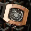 럭셔리 남성 기계식 시계 비즈니스 레저 RM010 자동 MEI 골드 케이스 테이프 트렌드 스위스 운동 손목 시계