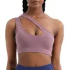 Bustiers korsetten sport beha net Red Women's enkele schouder asymmetrische yoga -vest fitness ondergoed Running