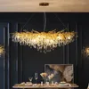 Ljuskronor modern kristalltak ljuskrona ledde lyxgren för levande sovrum dekoration kristaller hänge hängande ljus