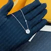 New Designer Design Women Pendant Necklace Stainless Steel Flower Ring Round Square Necklaces Designer Jewelry