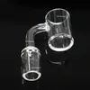 quartz banger for Hookah flat top xl wax 4mm bottom short neck 25mm OD 14mm 18mm Male Female domeless nails for dab rig bong smoking Accessories