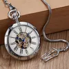 Armbanduhr Luxus Kupfer Silber Automatische mechanische FOB -Kette Wache Römische Zahlen Uhr Hochwertige Taschenuhrs 1012244v