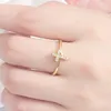 Jesus Cross Ring For Women Fashion Gold Color Infinity Symbol CZ Zircon Finger Ring