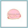 Broches de broches personalizados Broches de liga desenho animado criativo Creative Pink Fat Fat Turtle Dolphin Dress Badge Jewelry Gift for Girl Baking Dh8ed