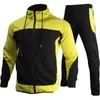 Men's Tracksuits Sports Suit Sweater European and American Casual Color Contrast Hooded Autumn Coat Men G221011