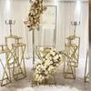 Decoração de festa 4pcs de luxo de luxo Grand Evento de casamento Casamentos de quadro Scel Screen Partição Stand Stand Flower Arch Shop Window Arraft Hanging