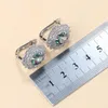 Boucles d'oreilles de collier Set 925 Mark Mystic Rainbow Stone Clip et Bijoux de mode 2022 Vente enti￨re Costume ￠ la mode pour les femmes Wedding