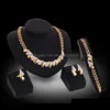 Ensembles de bijoux de mariage Mode Femmes Africaines 18 K Plaqué Or Collier Boucles D'oreilles Ensemble Fête De Mariée Accessoires De Mariage Bijoux 347 B3 Dr Dhbl2