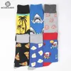 Meias masculinas moderago colorido skate grosso de inverno legal meias pizza comida animal frutty novidade meias longas para homens t221011