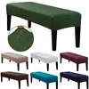 Chair Covers Universal Jacquard Long Bench Cover Spandex Piano Slipcover Stretch All-inclusive Rectangular Solid Color Stool Footrest