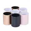 Present Wrap 4pcs Rose Gold Mini Flower Boxes Pappersplatta Rund Pot Home Decor Packaging Diy Storage Box Wedding Table Decoration