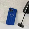 Lüks Telefon Kılıfları Tasarımcı Vaka Klasik Pembe Mavi Stil Moda Sütun Deseni İPhone 14 Pro Max 13 12 11 XS 8P Top