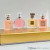 Set Perfume Fragrance for Woman 25ml 4 Bottles EDP Coco Chance N5 Spray Parfum Charm Lady Designer Perfumes Cologne Pleasant Fragrances Girl Gift Box Wholesale Drops