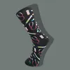 Herrstrumpor Mens Cartoon Hospital Appliance Cotton Crew Socks Roliga färgglada stetoskop spruta Medicine Tryck Hosiery Doctor Gifts T221011