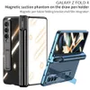 Samsung Galaxy Z Fold 4ケースガラスフィルムスクリーンプロテクター磁気ヒンジスタンドハードカバーのペンホルダーケース