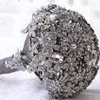 Fleurs décoratives arriva d'accessoires de mariage bouquets artificiels artificiels de luxe Bling Bouquet Sparkle Brooch