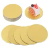 Bakeware Tools 1/3/5 Pcs Golden Food Grade Mousse Cake Mat White Plastic Base Gold Paper Board Cupcake Dessert Tray Decoration