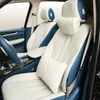 Mercedes Maybach S-Class Headrest Nappa Leather Vertebra 보호 자동 여행 목에 담긴 베개 베개 좌석 지 요추 쿠션 자동차 액세서리